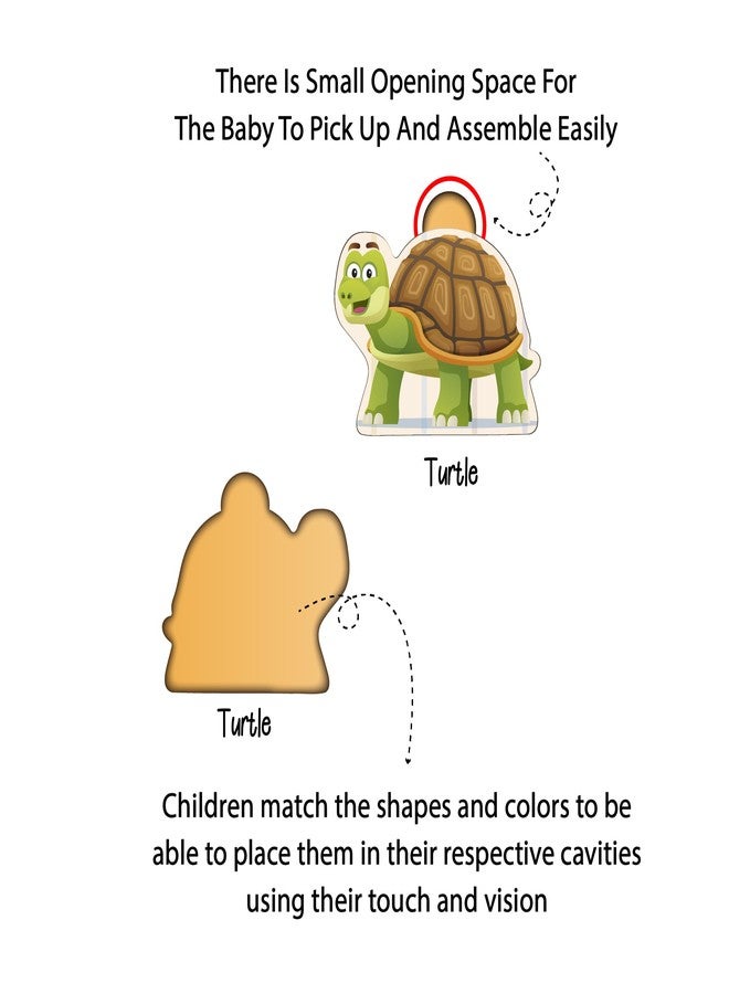 YaYplay Wooden Educational Wild Animals Picture Matching Puzzle for Preschool Toddler Kids 3 Years & Above - Image 4
